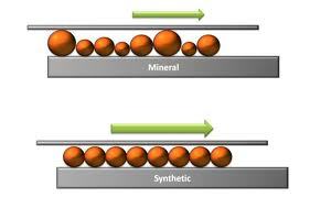Synthetic diesel engine oils differ from petroleum oils with their uniform molecular structure.
