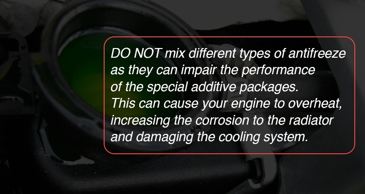 Do Not Mix Different Types of Antifreeze
