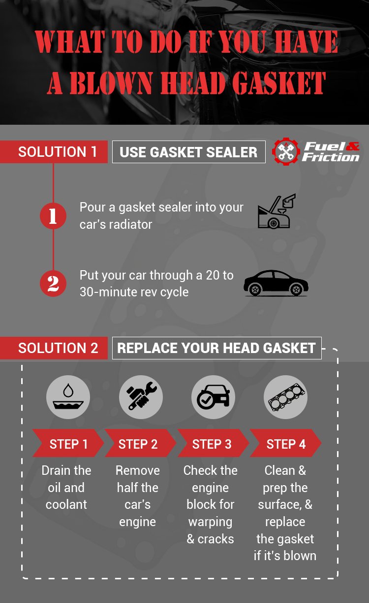 What to Do if you have a blown head gasket infographic
